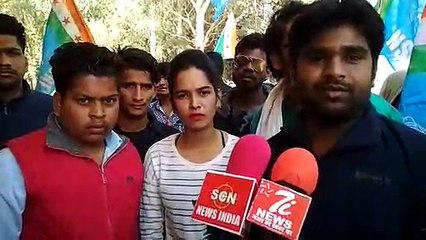 छात्र के लापता होने पर गुस्साये NSUI के छात्र
