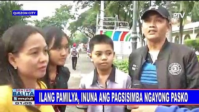 Ilang pamilya, inuna ang pagsisimba ngayong Pasko