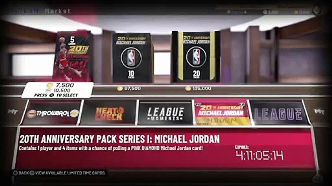 20th Anniversary Michael Jordan Pack Opening!! NBA 2K19 MyTEAM