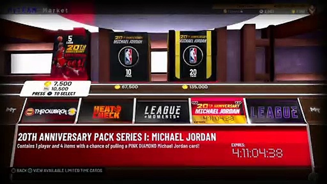 20th Anniversary Michael Jordan Pack Opening!! NBA 2K19 MyTEAM