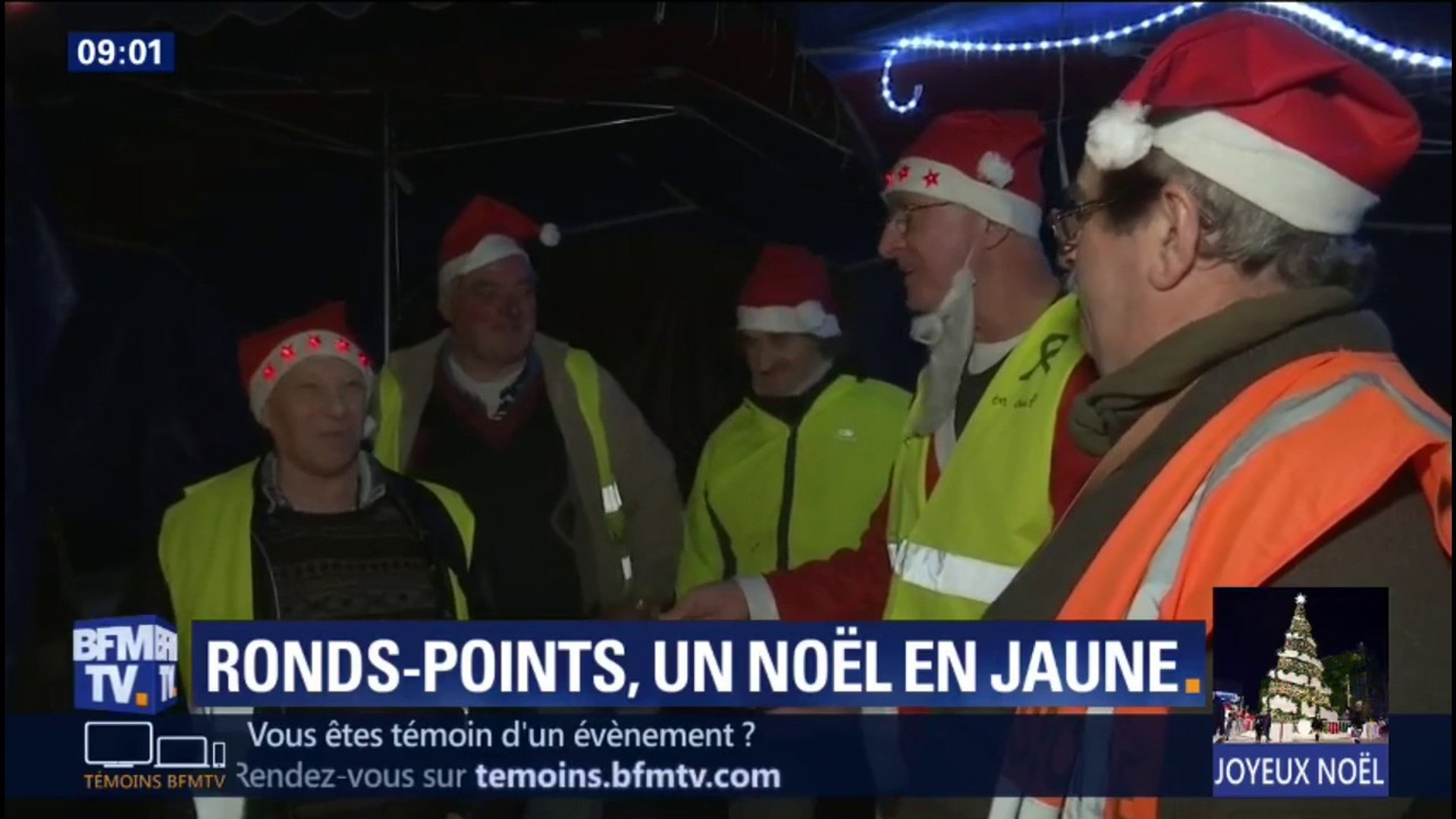 Huîtres Bûches Et Bonne Humeur Noël En Jaune Sur Les Ronds Points