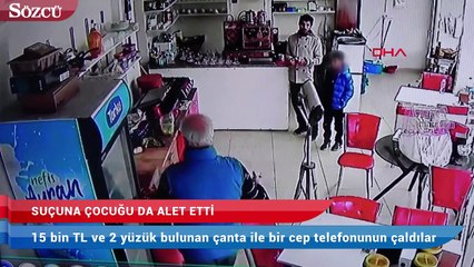 Suçuna çocuğu da alet etti