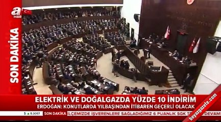 Erdoğan açıkladı: Elektrik ve doğal gazda yüzde 10 indirim