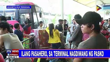 Ilang pasahero, sa terminal nagdiwang ng Pasko