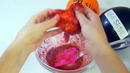 Making Slime with Balloons | Halloween Slime Challenge | Mixing Old Slimes