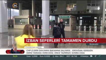 İZBAN seferleri tamamen durdu