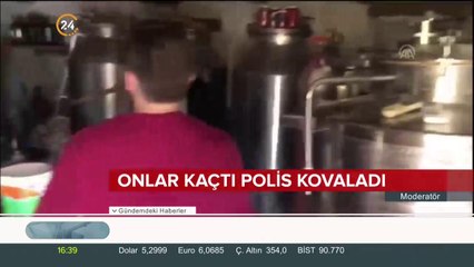 Onlar kaçtı polis kovaladı