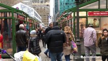 Tourists flock to New York's Bryant Park to experience winter wonderland