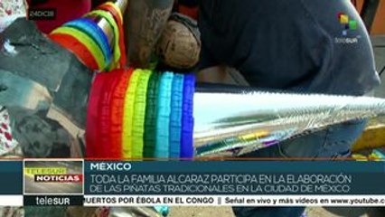 México: familia Alcaraz preserva la tradicional elaboración de piñatas