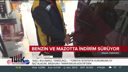 Benzin ve mazotta indirim sürüyor