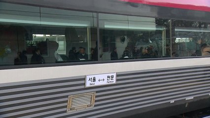 [현장영상] '서울 → 판문' 특별열차 도라산역 도착 / YTN