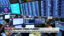 Global stocks tumble followed by concerns over U.S. government shutdown, global economic slowdown