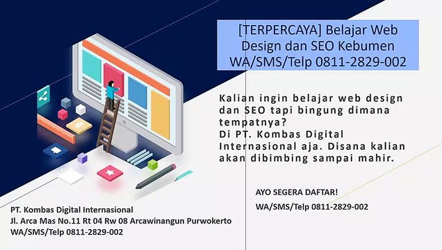 [TERPERCAYA] Belajar Web Design dan SEO kebumen WA/SMS/Telp 0811-2829-002