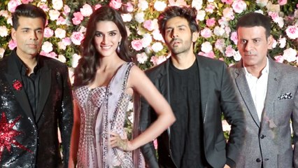 Karan Johar, Kartik Aaryan, Kriti Sanon At Kapil Sharma Mumbai Reception 2018