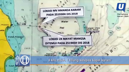 2 kru maut, 1 hilang selepas kapal karam