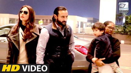 Taimur Saif And Kareena Leave For Christmas Vacation