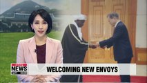 President Moon welcomes six new ambassadors to South Korea