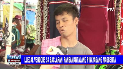 Illegal vendors sa Baclaran, pansamantalang pinayagang magbenta