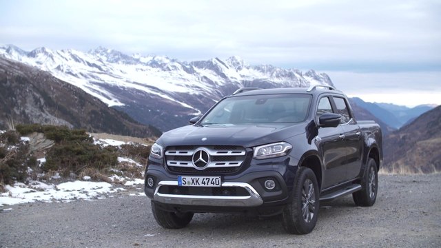 Mercedes-Benz X 350d 4MATIC Design in blue - Driving Event Hochgurgl 2018