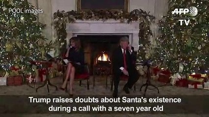 On Christmas Eve, Trump questions child about belief in Santa