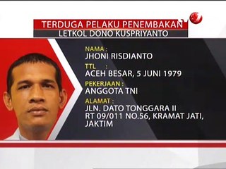 Pelaku Penembakan Lektol Dono Anggota TNI Aktif