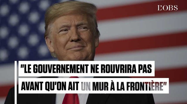 Trump n'envisage pas la fin du shutdown sans financement du mur à la frontière