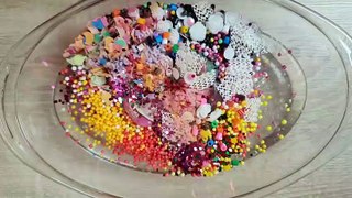 Mixing Stuff into Clear Slime - Satisfying Slime Video