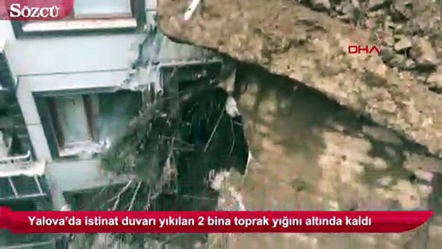 Yalova'da istinat duvarı çöktü