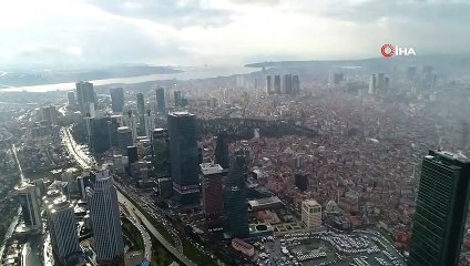 İstanbul’da eşsiz kar manzarası havadan görüntülendi