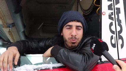 Kara Hazırlıksız Yakalanan Sürücüler Yolda Mahsur Kaldı