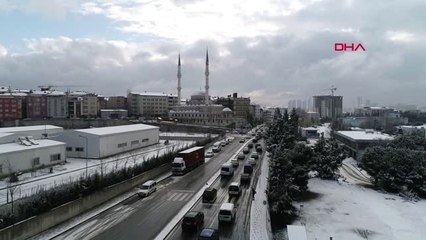 Beyaza Bürünen Hasdal ve Çevresi Havadan Görüntülendi