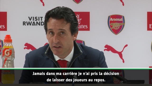 19e j. - Emery : Laisser des joueurs au repos ? Jamais !