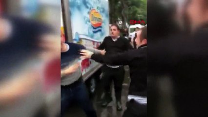 Hastane bahçesi bir anda karıştı