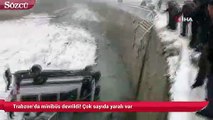Trabzon’da minibüs devrildi! Çok sayıda yaralı var