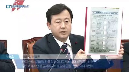 한국당 “문 캠프 챙기려 블랙리스트”…靑 “사실무근”