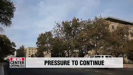 U.S. to maintain maximum pressure campaign to denuclearize North Korea