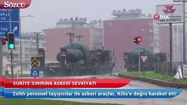 Suriye sınırına askeri sevkiyat