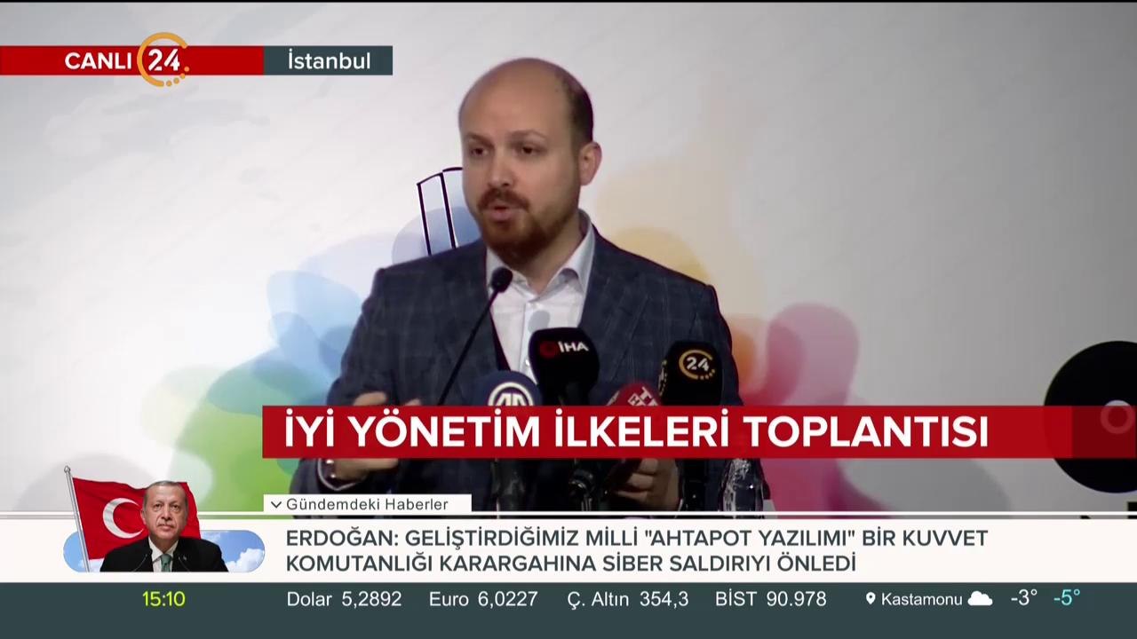 Bilal Erdoğan konuşma yapıyor