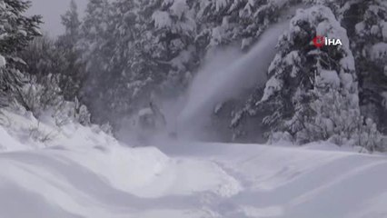 Ilgaz'da Kar Yağışı Devam Ediyor