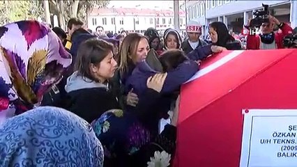 İstanbul'daki helikopter kazasında şehit olan Astsubay Üstçavuş Yılmaz yolculuğuna uğurlandı