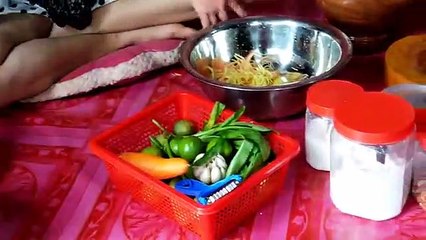 WOW Beautiful Girl COOKING- Amazing Fishing in Cambodia- How To Catch Fish By Hand - Wilderness Cooking