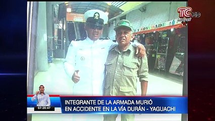 Integrante de la armada murió en accidente en la vía Durán-Yaguachi