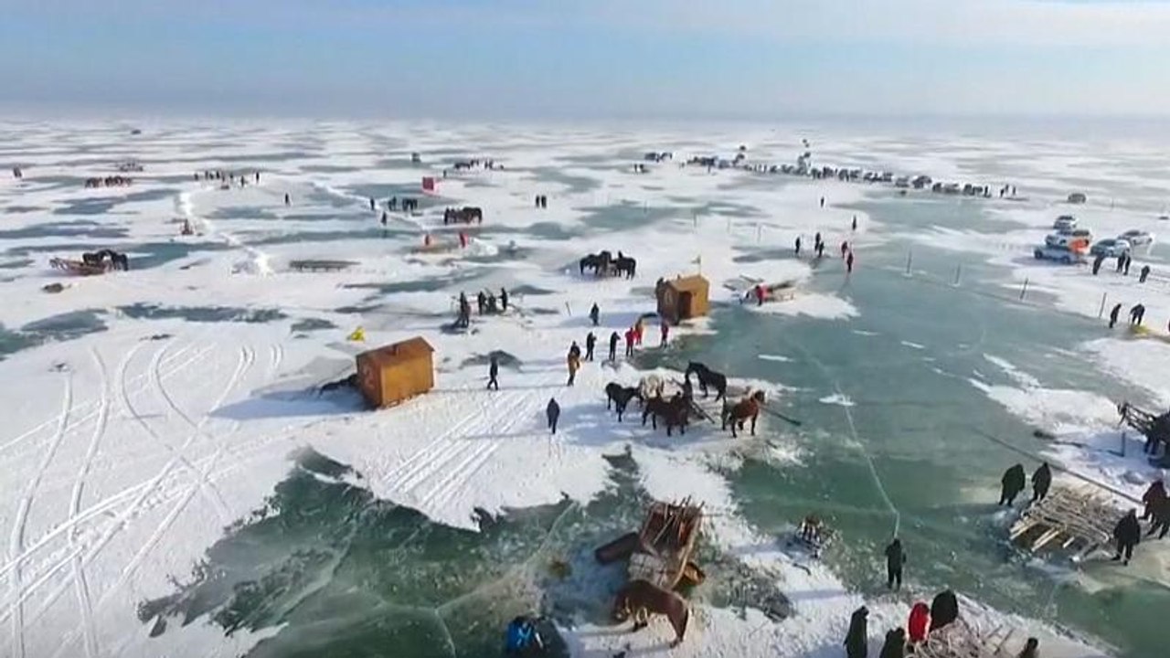 Eisfischen-Festival in China