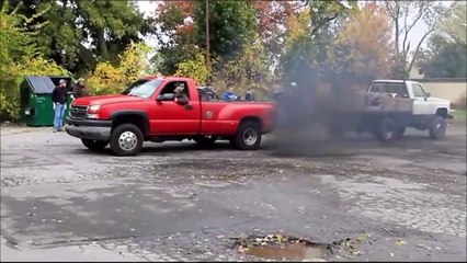 Semi vs Dually Tug O War Daisy Dukes Truck Show