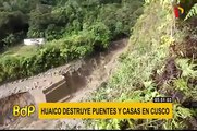 Cusco: 20 comunidades resultaron afectadas por huaico