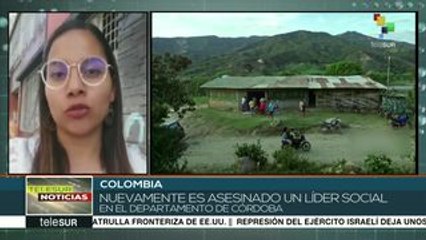 Colombia: asesinan a otro líder social, ahora en Córdoba