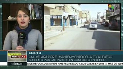 ONU velará por cumplimiento de alto al fuego en Al Hudayda, Yemen