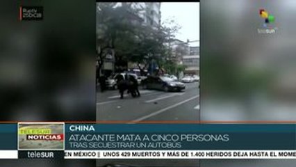 China: sujeto mata a cinco personas tras secuestrar un autobús