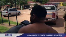 A PM prendeu em flagrante Gregório Filho, acusado de porte ilegal de arma de fogo