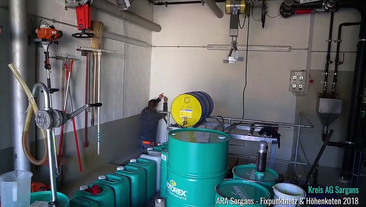 Fixpunktnetz und Höhenkoten ARA Sargans